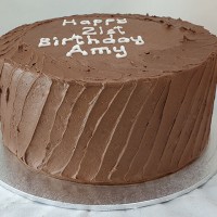Chocolate Buttercream Stripe Diagonal  Cake